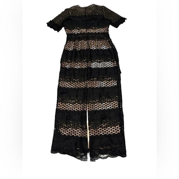 NWT Belle BADGLEY MISCHKA Black Lace Gabrielle Women’s Column Maxi Dress sz 8 - Picture 5 of 11